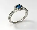 Anillo Halo Engaste Pave