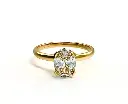 Anillo Solitario Diamante Oval