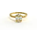 Anillo Solitario Diamante Oval