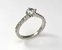 Embossed Diamond Engagement Ring