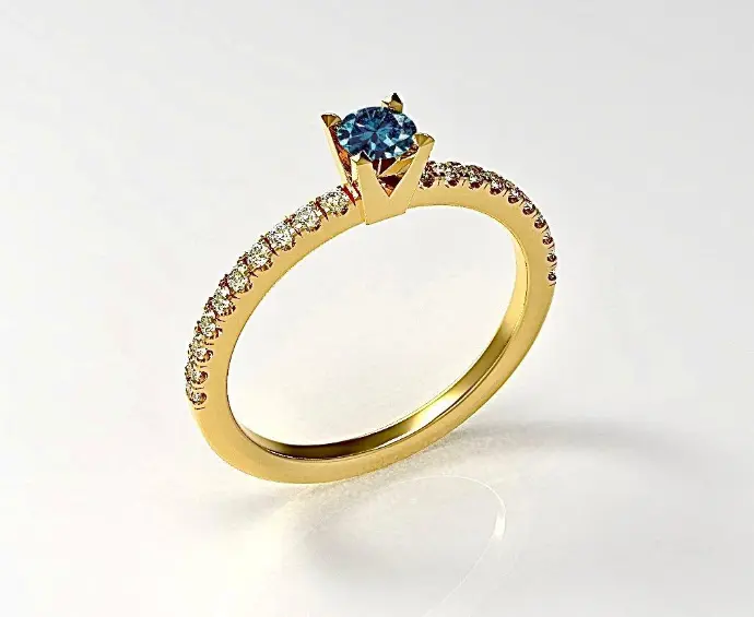 Anillo Solitario Chatón Corona
